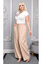 Plus Size Elastic Waist Draped Pants Comfortable Fit Loose Leg Draped Pants - 4