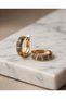 Festira Inlaid Colorful Zircon Stone Hoop Steel Xuping Earrings