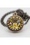 Bronze Vintage Women's Necklace Authentic Copper Jewelry Color Changing Zultanite Stone Round Cut - 4
