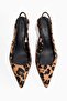 Kitten-heeled leather slingbacks - 6