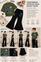 Summer Black Spanish Flared Pants and T-Shirt, Star Print Design Kids Girls Set - 2