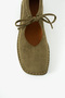 Brendon Knot Detail Comfort Genuine Leather Lace-Up Women's Ballet Flats - 6