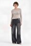 Women's Cross-Closure Front Detailed Design Palazzo Jeans - 3