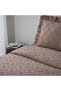 Tanya Double Pique Bedspread Set 100% Cotton Woven Powder 260X240 cm - 2