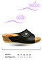 Women's Slippers – Velcro Leather Women's Slippers with Gel Heel Spur Support, Black - 7