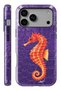 iPhone 17 Pro Max Aqua Seahorse Purple Dual Layer Essential Tough Phone Case