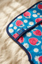 Berry Joy Liquid-Proof Baby Food Bib with Pockets - Blue Strawberry and Daisy Pattern, Stain-Resistant Supplementary Food - 2