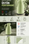 1.5 Lt Double Layer Vacuum Glass Thermos, Keeps Hot for 12 Hours, Keeps Cold for 24 Hours, Tea Thermos with Leak-Proof Lid - Green - 3