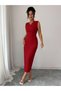 Women's short sleeve judge collar floral accessory detailed short imported crepe dress - 4