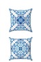 Flowa Mavi White Ethnic Patterned Modern 2-Piece Decorative Throw Pillow Cover Living Room Decor 43X43 - 3
