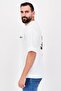 Men Crew Neck Short Sleeve Brand Logo T-Shirt, White - 2