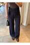 Plaid Patterned High-Waisted Trousers with Tie Detail – Stylish & Comfortable Fit