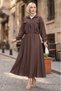 Crop Jacket Skirted Sports Set Brown
