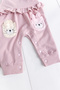 100% Cotton Baby Girl Salopet with Rabbit Figure, 2-Piece Jumpsuit - 5