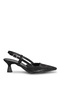 Damla Snake Printed Black Heeled Evening Dress Shoes - 2