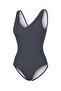Beria Women's Plus Size Cupped Draped Polka Dot Patterned Gathering Swimsuit - 2
