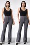 Women's High Waist Lycra Palazzo Trousers Gray Two-Piece Set
