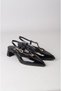 Seç V2677 Genuine Leather Women's Heel Shoes (Heel Height: 5 cm) Black Patent Leather - 3
