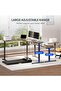 Electric Height Adjustable L-Shaped Standing Desk 63 x 47 Inch Reversible Corner with Memory Presets and Anti-Collision System Ergonomic Sit Stand Workstation for Home Office - Rustic Brown - 8