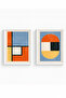 White Wooden Framed 2 Piece Set Painting Huhu15