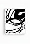 White Wooden Framed Minimal Line Art Painting - Black and White |   Huhu1085 - Single Painting White Frame