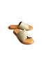 Eliza Khaki Green Genuine Leather Women's Slippers - 3