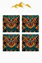 Digital Printed Soft Textured 4-Piece Throw Pillow Cover Set Krl0127 - 3