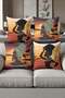 Digital Printed Soft Textured 4-Piece Throw Pillow Cover Set Krl0178