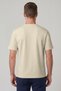 Men's Vision V-Neck Premium Quality Dense Textured Cotton T-Shirt Yellow M102-R0220-03 - 3