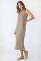 Women's Four Seasons Sleeveless Viscose Midi Length Half Turtleneck Dress - 3