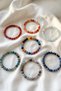 Natural Stone Faceted Cut Bracelets Orange Agate Green Blue Agate Needle Agate Blue Black Agate Red Agate Mixed Chakra Agate Aquamarine Stone - 2