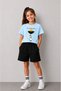 T-Shirt and Shorts Set for Boys and Girls, 100% Cotton, Summer Comfortable Fit, Printed Sports Casual Set (Shorts and T-Shirt Set)