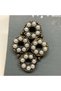 Bronze Vintage Women's Earrings Authentic Copper Jewelry Tiny Pearl Embellished Hoops Model - 6