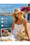 Straw Summer Bag Hat Combination Cherry Model
