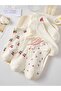 5 pairs of white women's ankle socks decorated with cherry pattern breathable and non slip suitable for spring and summer - 6