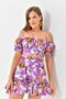 Tropical Patterned 2-Piece Mini Skirt Set - Summer Vacation Beach Dress Occasion Product - 2