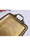 Cast Metal Frame Rectangular Tray with Handle 35*24 Antique - 3