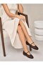 Women's Knitted Textured Ankle Strap Casual Ballerinas - 2