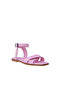 Women's Flat Sandals with Buckle Closure - 2