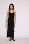 Straped Knit Dress Black
