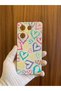 Tecno Camon 20 Pro 4g Colorful Heart Printed Velvet Silicone Phone Case Cover (Ck7N Compatible)