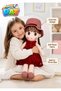 70cm Soft Plush Doll with Hat, Braided Hair & Colorful Dress - Oversized Collectible Fashion Doll Set - 7