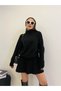 Women's Turtleneck Knitwear Skirted Stylish Top-And-Bottom Set - 3
