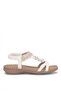 Elit Hml4122 Women's Stoned Flat Sandals White - 2