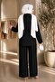 Women's Gold Accessory Detailed Tunic Pants Double Hijab Set Sb0037 - 4