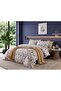 Natural Cotton Double Duvet Cover Set - 52 Thread Woven Daisy Series