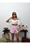 Women's Scallop Embroidered Shorts Pink - 2