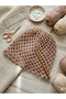 Marsela Hand-Knitted Mesh Beret Hat>Mesh Hat with Glitter Detail>Hair Accessory