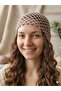 Marsela Hand-Knitted Mesh Beret Hat>Mesh Hat with Glitter Detail>Hair Accessory - 2
