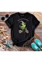 Traveler Octopus Visual Print Black Cotton T-Shirt